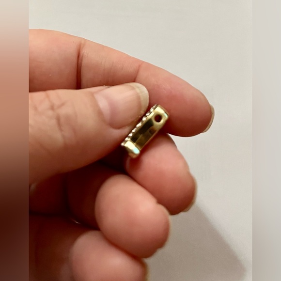 Zodiac Sign LEO Slide Charm / Pendant  - Gold Tone - Pave Set Stones - Picture 3 of 6